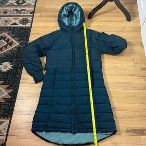 All in Motion full zip full length puffer pea coat insulated weatherproof jacket